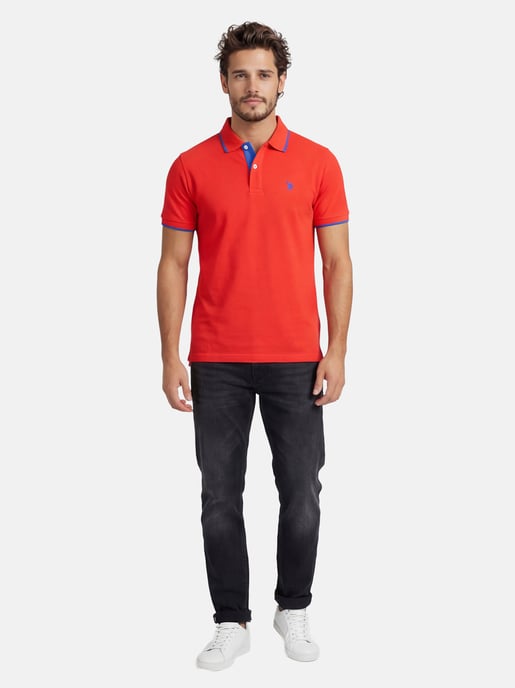 U.S. Polo Assn. heren poloshirt van katoen met contrastdetails - Image 4