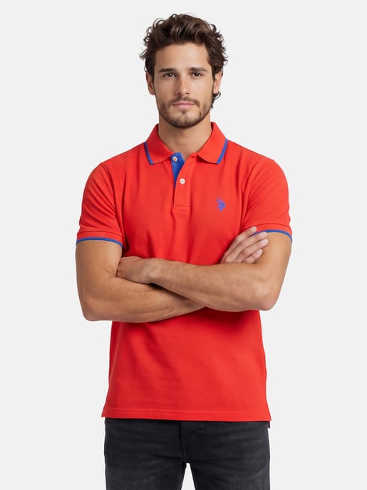 U.S. Polo Assn. heren poloshirt van katoen met contrastdetails - Image 5