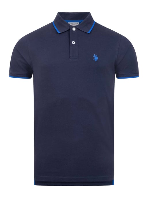 U.S. Polo Assn. heren poloshirt van katoen met contrastdetails - Image 1