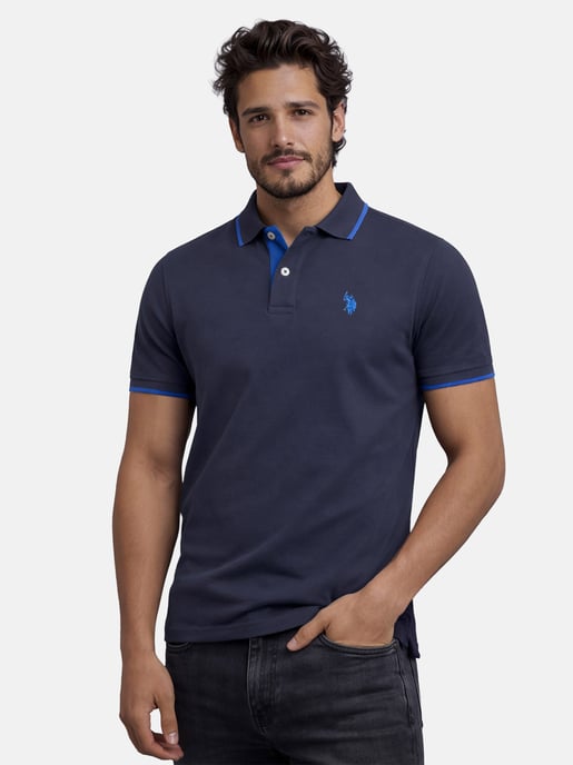 U.S. Polo Assn. heren poloshirt van katoen met contrastdetails - Image 5