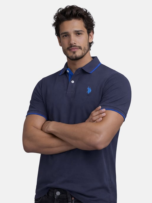 U.S. Polo Assn. heren poloshirt van katoen met contrastdetails - Image 6
