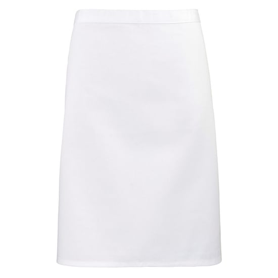 Premier Unisex Volwassenencollectie Halflang Taille Schort (Wit) - Image 1