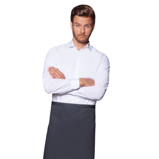 Karlowsky Basic Bistro Contrast Schort (Antraciet) - Image 2