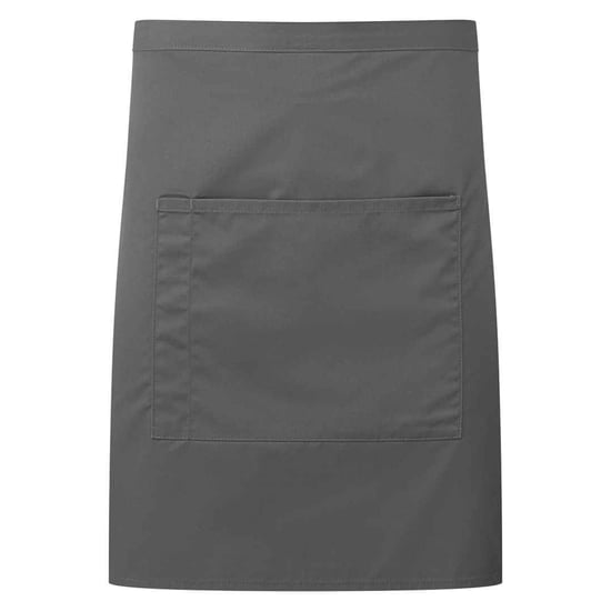 Premier Colours Pocket Halflang Taille Schort (Donkergrijs) - Image 1