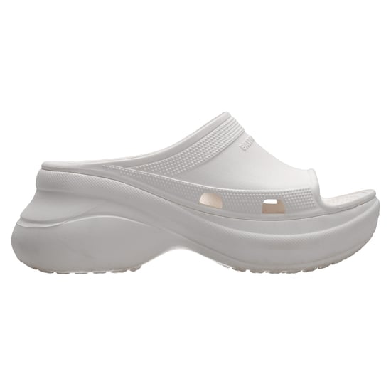 Balenciaga x Crocs Pool Slide Sandaler i vitt gummi - Image 1