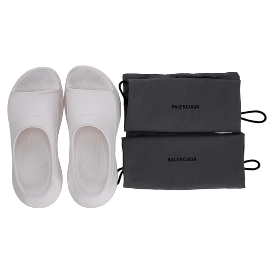 Balenciaga x Crocs Pool Slide Sandalen in wit rubber - Image 6