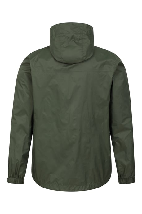 'Torrent' Men's Rain Jacket with Zipped Pockets Waterproof Adjustable Hem Forest Green - Image 3