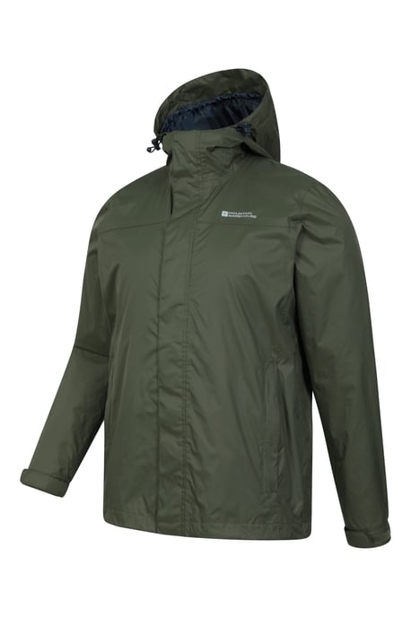 'Torrent' Men's Rain Jacket with Zipped Pockets Waterproof Adjustable Hem Forest Green - Image 4