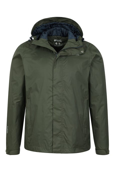 'Torrent' Men's Rain Jacket with Zipped Pockets Waterproof Adjustable Hem Forest Green - Image 5