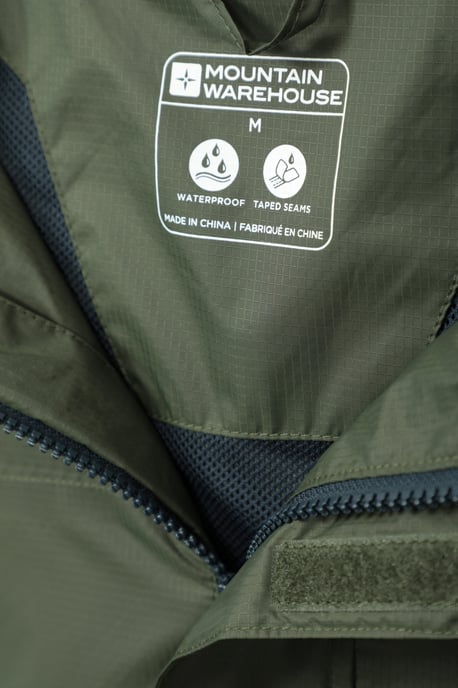 'Torrent' Men's Rain Jacket with Zipped Pockets Waterproof Adjustable Hem Forest Green - Image 6