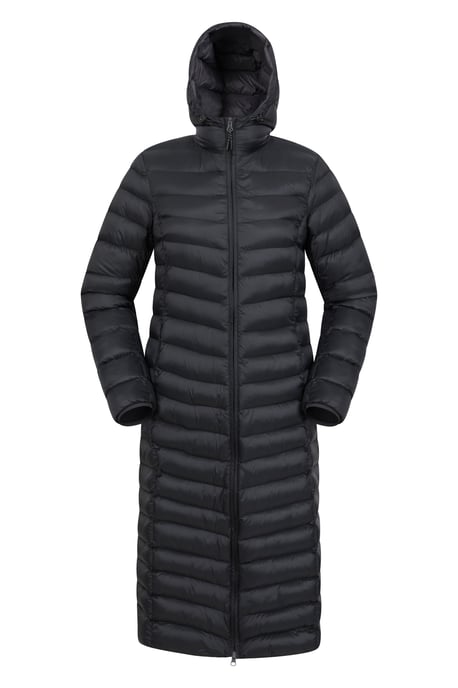 'Florence' Women's Extra Long Padded Jacket Water Resistant Winter Coat Black - Image 5