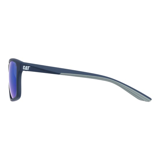 Caterpillar Rectangle Mens Matte Navy Grey Blue Mirror Polarized CTS-8033 - Image 3