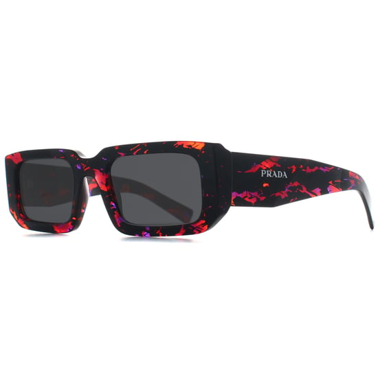 Prada Rectangle Womens Abstract Orange Dark Grey PR06YS - Image 2