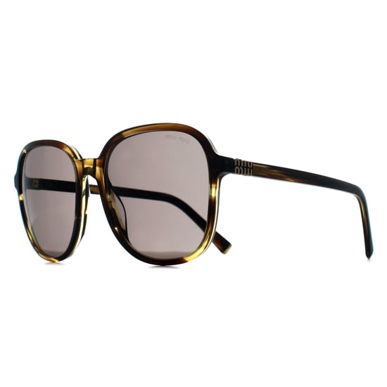 Miu Miu Square Womens Striped Loden Dark Grey MUB01S - Image 2