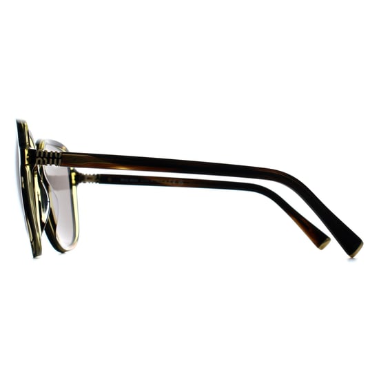 Miu Miu Square Womens Striped Loden Dark Grey MUB01S - Image 3