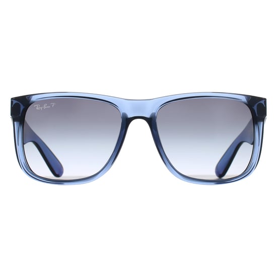 Ray-Ban Rectangle Unisex Transparent Blue Grey Gradient Polarized RB4165 Justin - Image 1