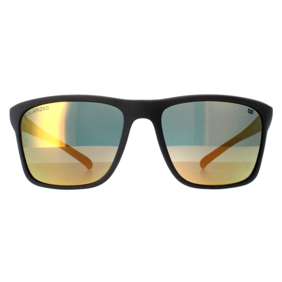 Caterpillar Rectangle Mens Matte Grey Orange Polarized CTS-8012 - Image 1
