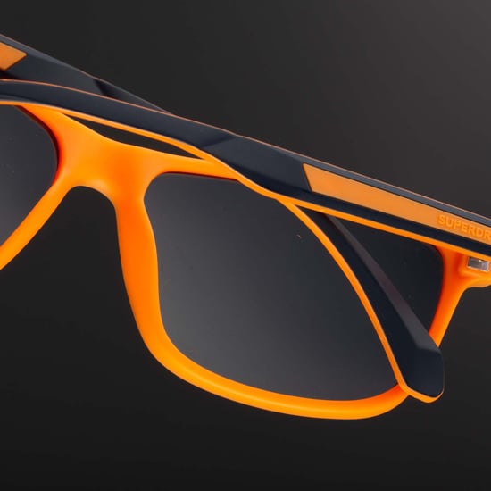 Superdry Rectangle Mens Matte Navy Orange Grey Polarized SDS-5014 - Image 4