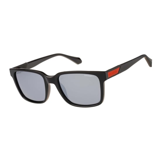 Superdry Rectangle Mens Matte Black Silver Mirror Polarized SDS-5039 - Image 1