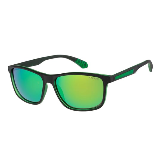 Superdry Rectangle Mens Matte Black Green Green Mirror Polarized SDS-5014 - Image 2