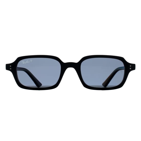 Ray-Ban Rectangle Unisex Black Dark Grey Polarized RB4455 Zuri - Image 1