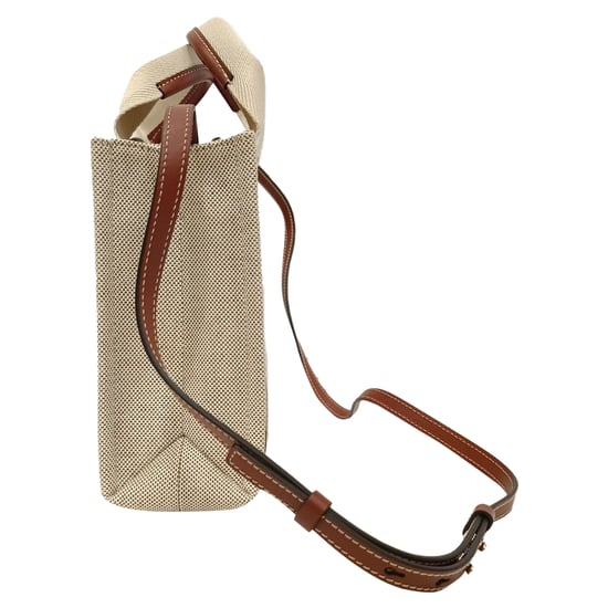 Chloé Small Woody Tote Bag in Beige Cotton Canvas - Image 2