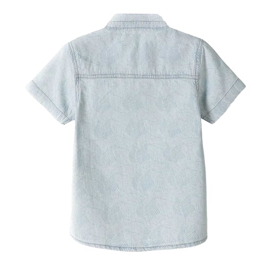 Minoti Jongens Gebleekt Denim Overhemd (Blauw) - Image 2