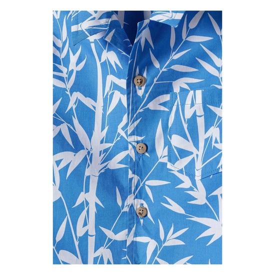 Minoti Jongens Bedrukt Popeline Shirt Met Korte Mouwen (Blauw) - Image 3