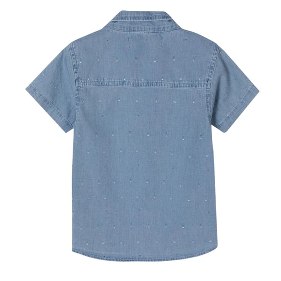 Minoti Jongens Bedrukt Denim Shirt (Blauw) - Image 2