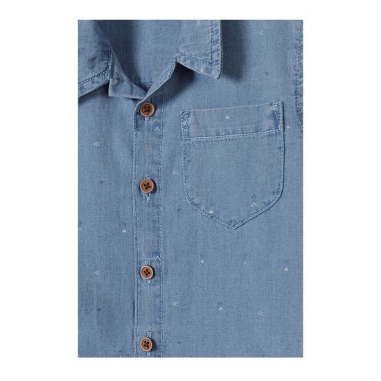 Minoti Jongens Bedrukt Denim Shirt (Blauw) - Image 3