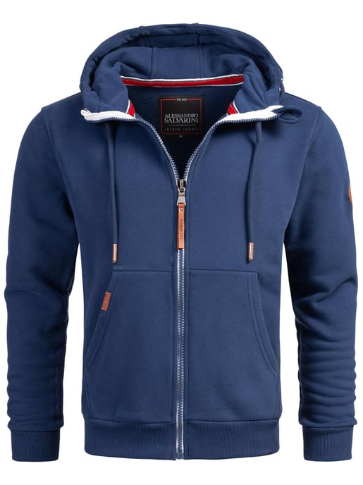 Alessandro Salvarini heren sweatvest AS292 met capuchon en ritssluiting - Image 2