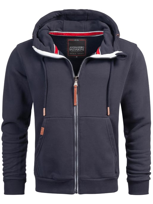 Alessandro Salvarini heren sweatvest AS292 met capuchon en ritssluiting - Image 2