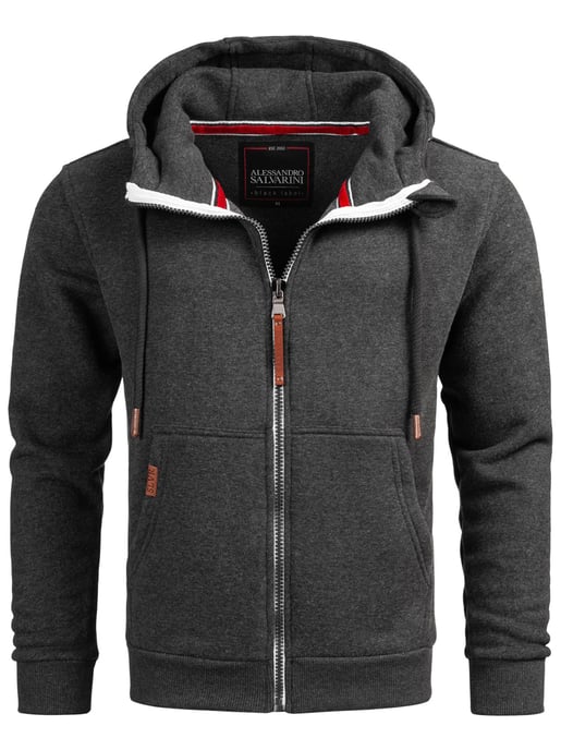 Alessandro Salvarini heren sweatvest AS292 met capuchon en ritssluiting - Image 2