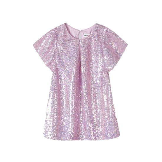 Minoti Meisjes Pailletten Fladderjurk (Roze) - Image 1
