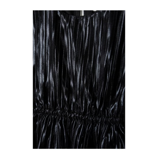 Minoti Metallic geplooide jurk voor meisjes (Zwart) - Image 3
