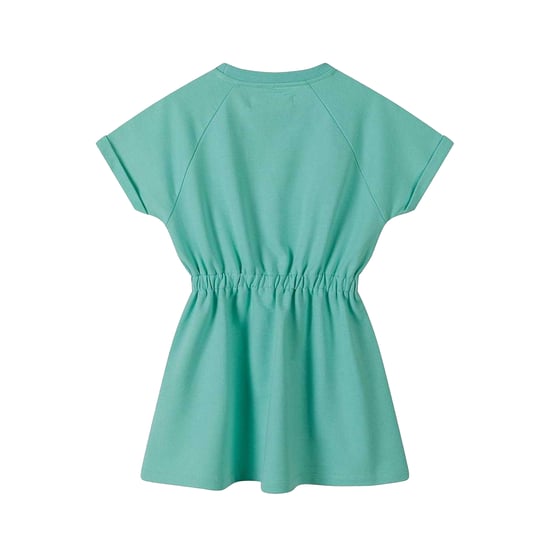 Minoti Meisjes Text Fleece Elastische Taille Oversized Jurk (Groen) - Image 2