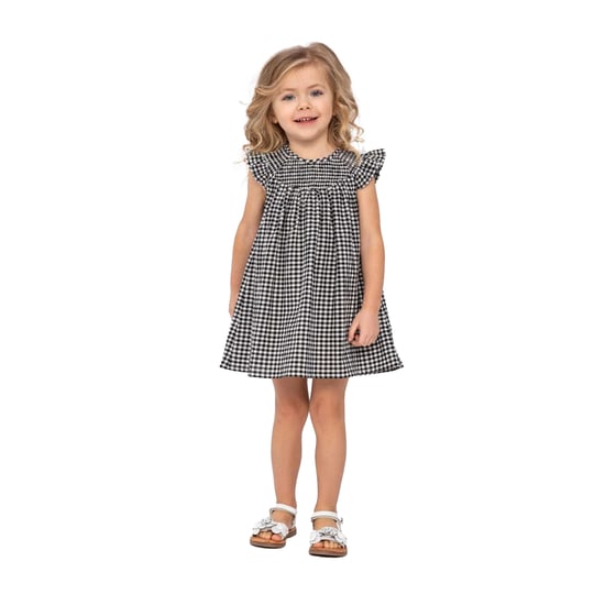 Minoti Meisjes Rook Frill Jurk (Grijs) - Image 4