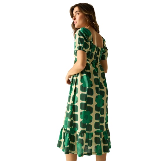 Regatta Dames/Dames Orla Kiely Reuze Vierkante Bloemen Zomer Midi Jurk (Groen) - Image 5