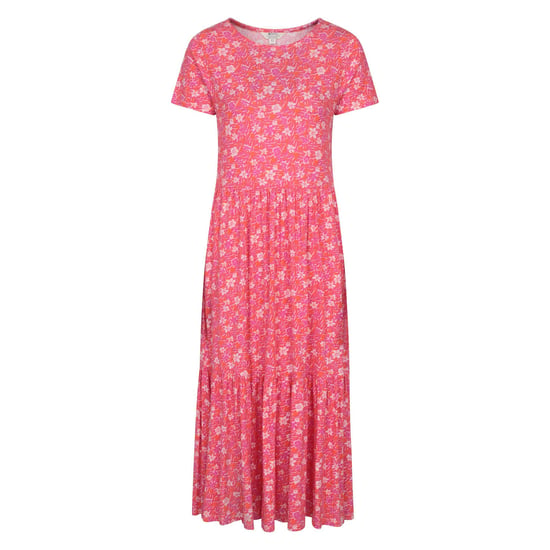 Mountain Warehouse Dames Sardinië Bloemen Gelaagd Jurk (Heldere Roze) - Image 1
