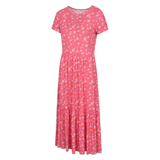 Mountain Warehouse Dames Sardinië Bloemen Gelaagd Jurk (Heldere Roze) - Image 3
