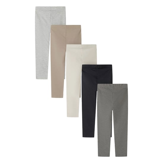 Minoti Elastische taille legging Jersey voor meisjes (5-pack) (Grijs) - Image 2
