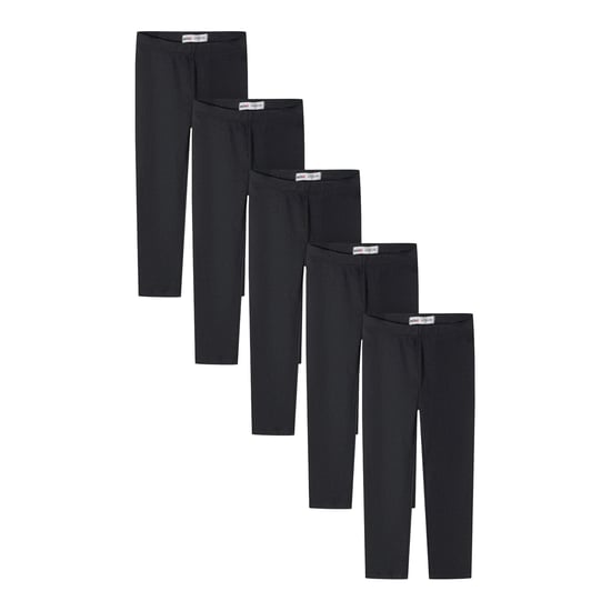 Minoti Elastische taille legging Jersey voor meisjes (5-pack) (Zwart) - Image 1