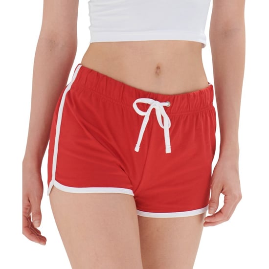 SF Women Dames/dames Retro Shorts (Rood/Wit) - Image 2