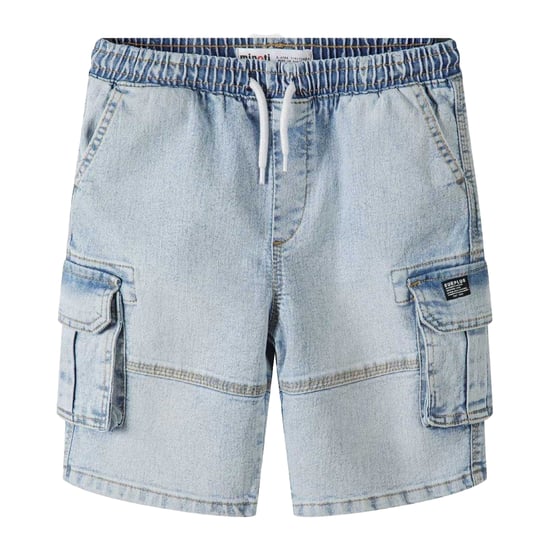 Minoti Jongens Denim Cargo Shorts (Blauw) - Image 1
