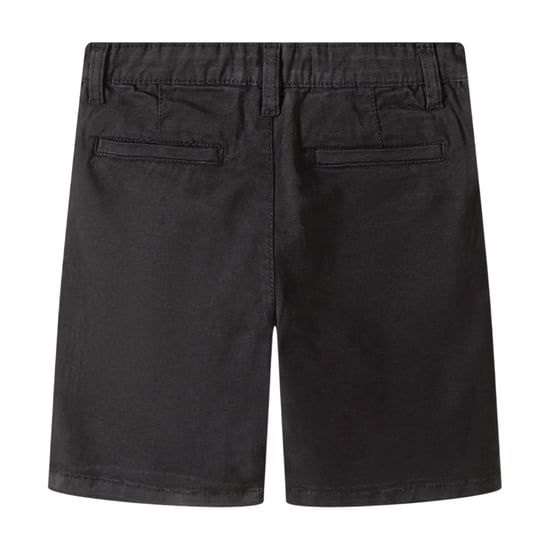 Minoti Jongens Geweven Effen Chino Shorts (Zwart) - Image 2