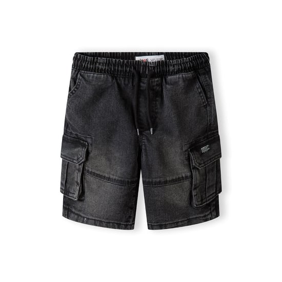 Minoti Jongens Denim Cargo Shorts (Zwart) - Image 2