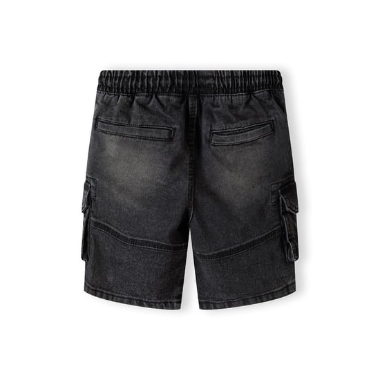 Minoti Jongens Denim Cargo Shorts (Zwart) - Image 3