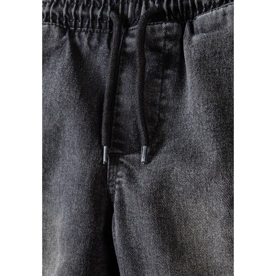 Minoti Jongens Denim Cargo Shorts (Zwart) - Image 4