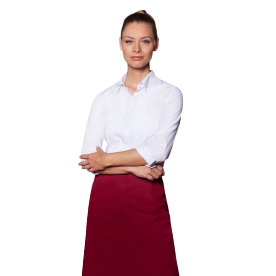 Karlowsky Basic Bistro Contrast Schort (Bordeaux) - Image 2