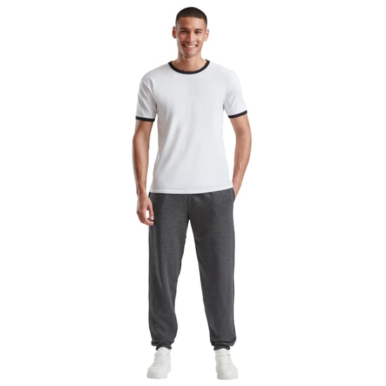 Fruit of the Loom Unisex Adult Classic Elasticated Cuff Jogging Bottoms (Dark Heather Grey) - Image 3